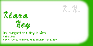klara ney business card